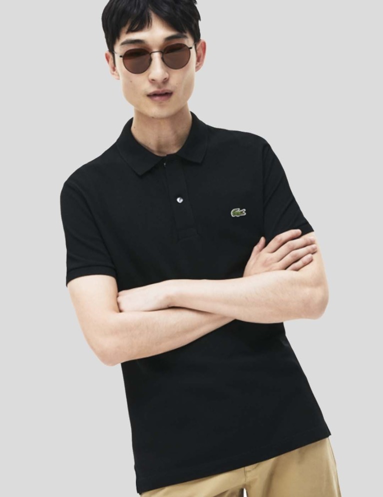 T-shirt LACOSTE classic slim fit noir